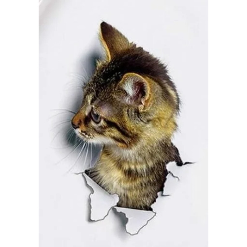 3pcs 3D Cute Cat Self-adhesive - Pvc Panel Background 리뷰 및 가격