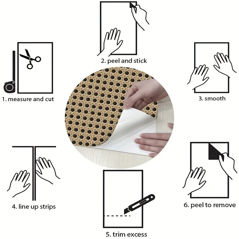 45cm Retro Rattan Pattern Self - Pvc Panel Background 리뷰 및 가격