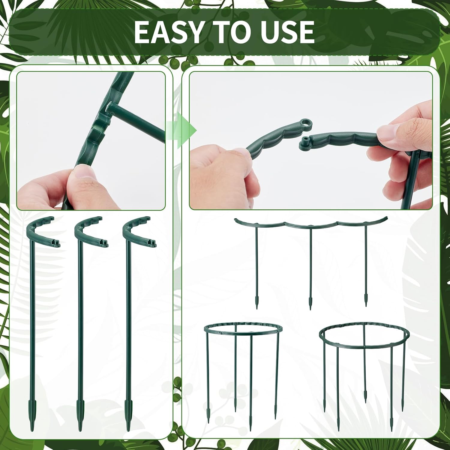 1/16pcs Plant Support Stake Fl - Vine Climbing Plastic 리뷰 및 가격