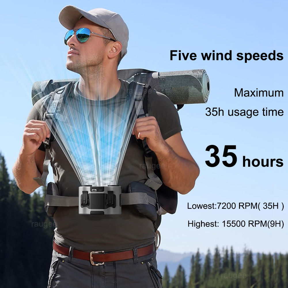 20000mAh Waist Fan Portable Ou - Timer Dual Outlet 리뷰 및 가격