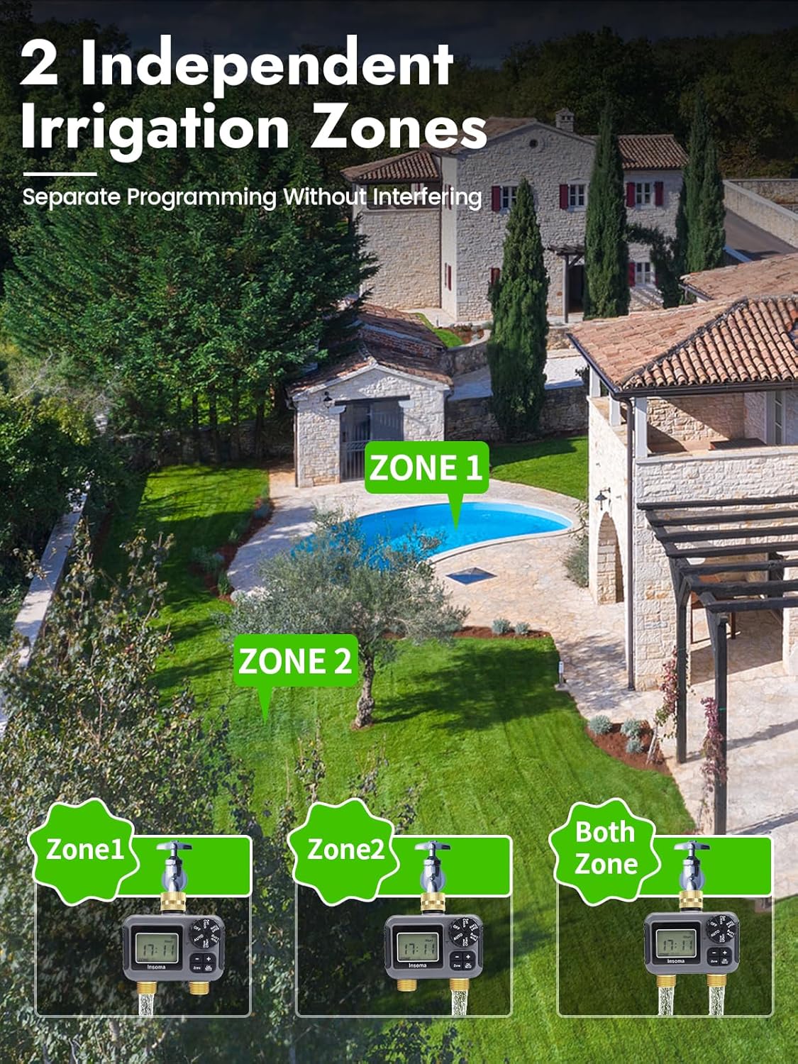 Dual Outlets Smart Irrigation  - Timer Dual Outlet 리뷰 및 가격