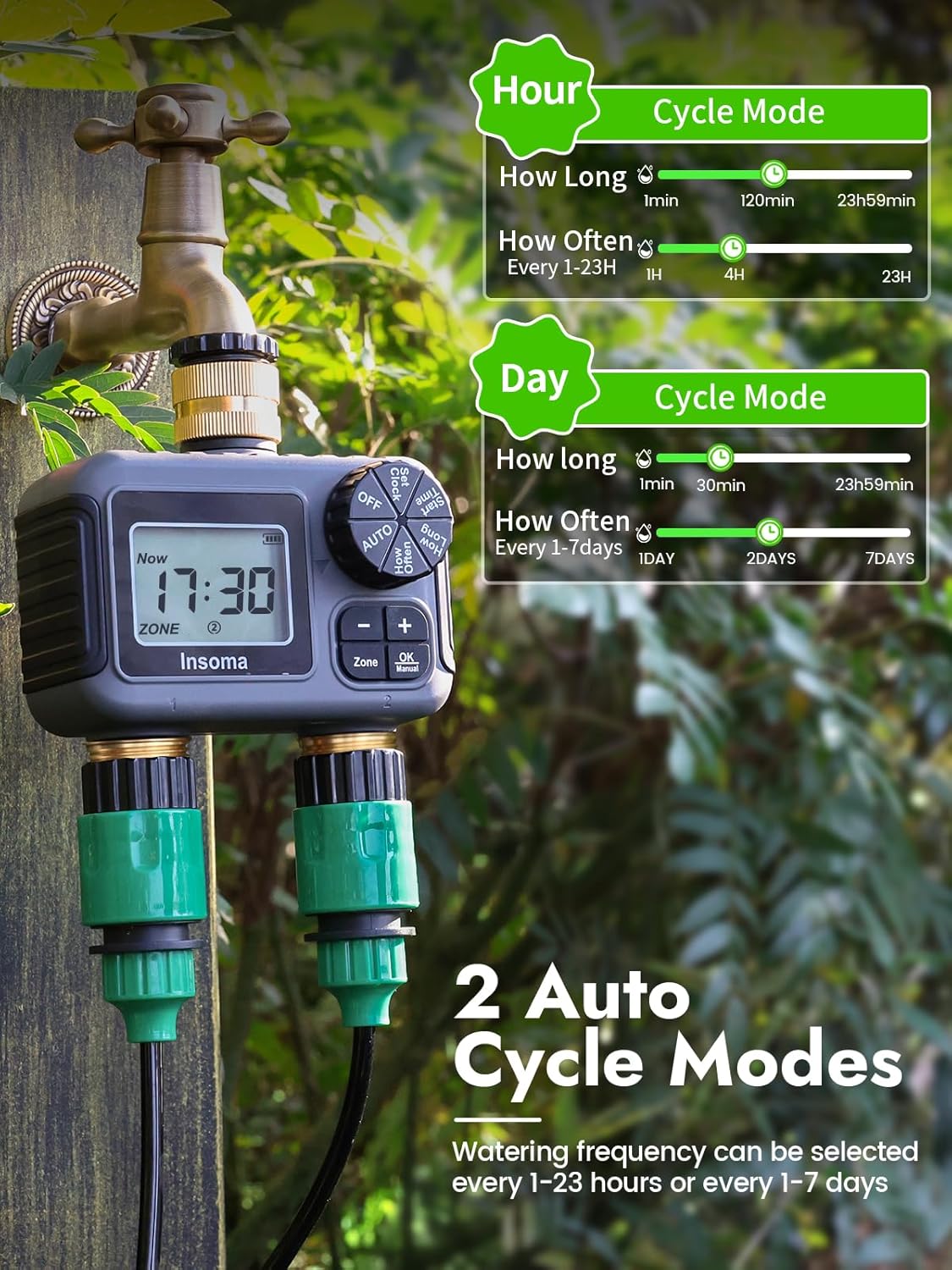 Dual Outlets Smart Irrigation  - Timer Dual Outlet 리뷰 및 가격