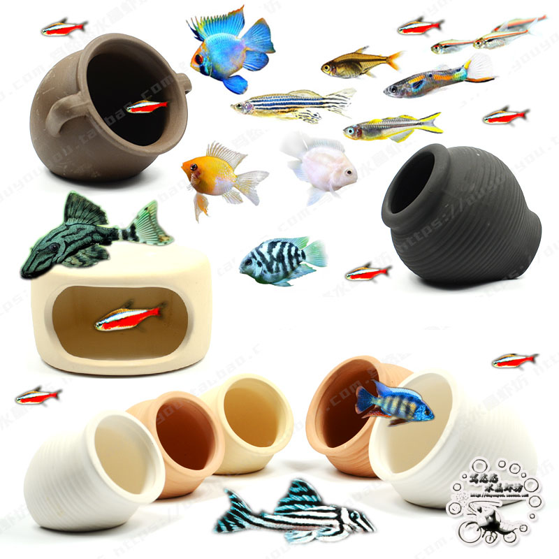 Ceramics Jar Fish Tank Decorat - Hide Cave Ceramic 리뷰 및 가격