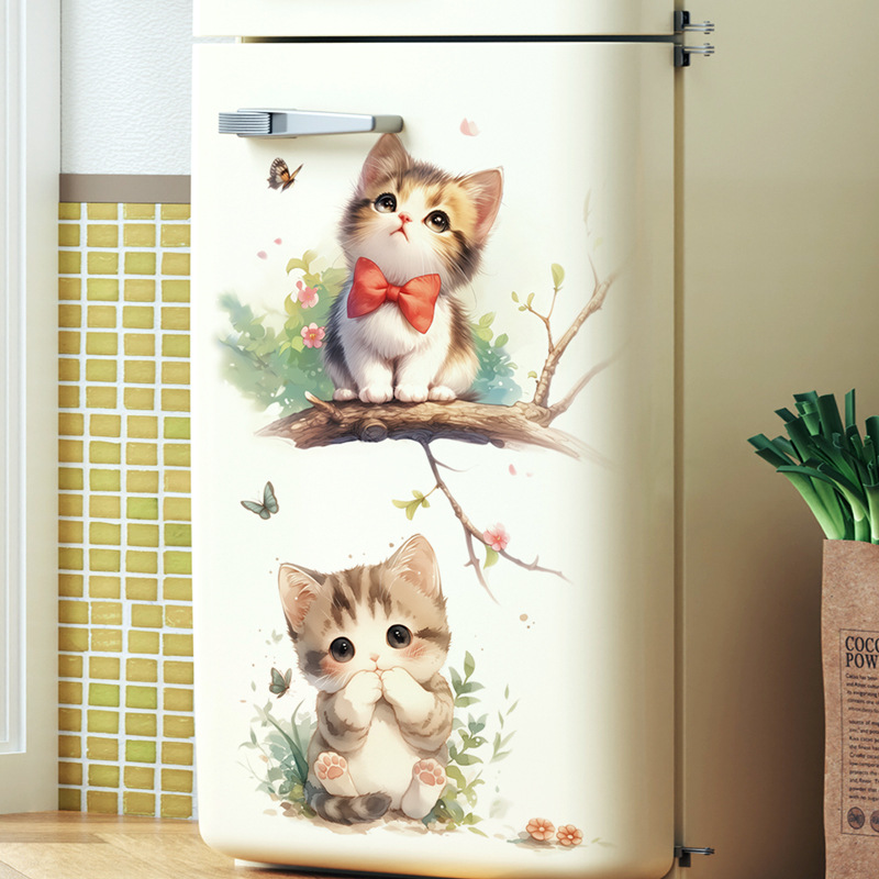Kawaii Pastel Cat & Butterfly  - Pvc Panel Background 리뷰 및 가격
