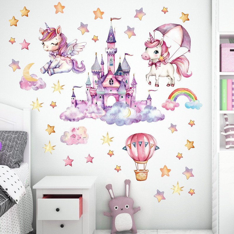 Unicorn Stars Luminous Wall St - Pvc Panel Background 리뷰 및 가격