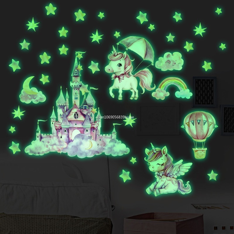 Unicorn Stars Luminous Wall St - Pvc Panel Background 리뷰 및 가격