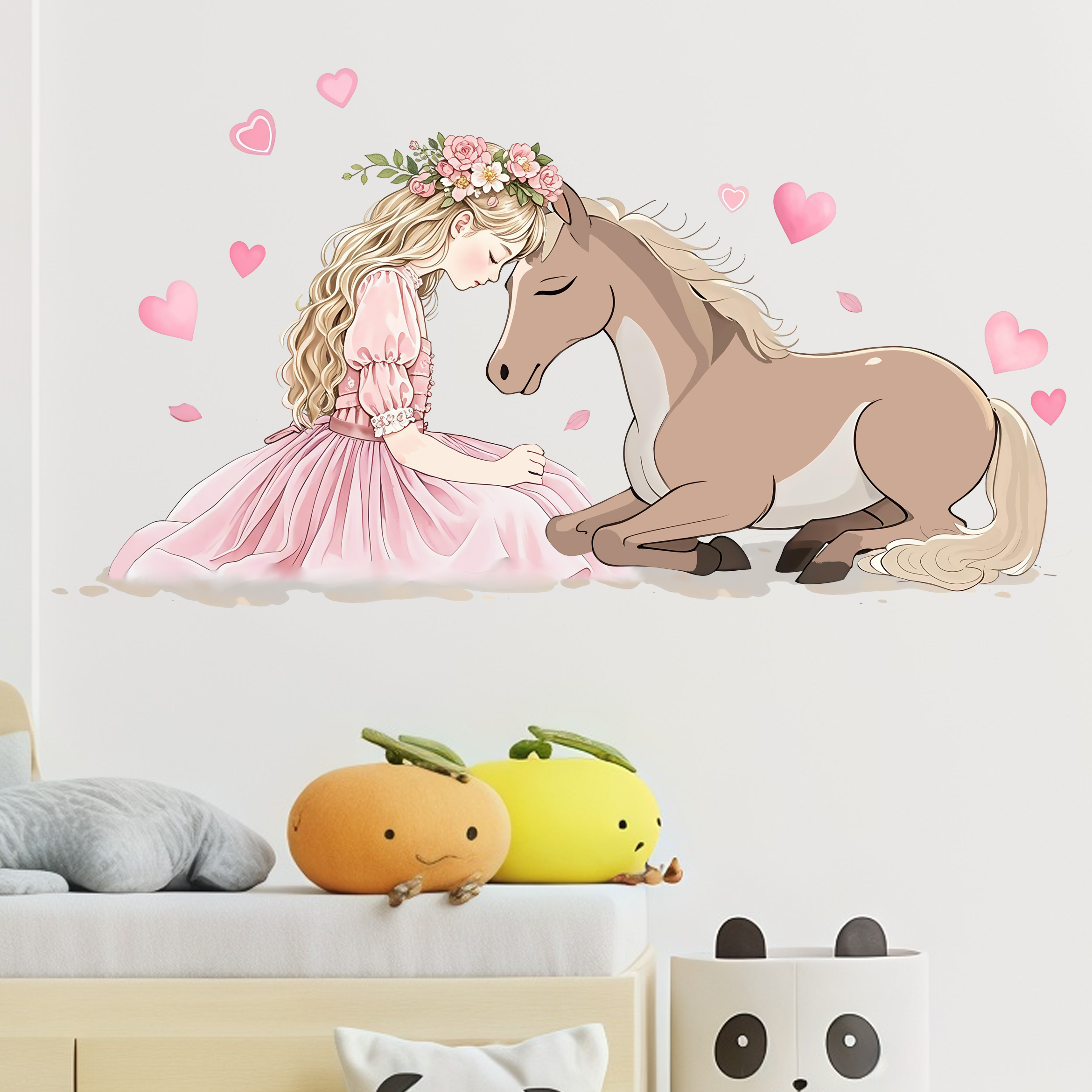 Romantic Horse Wall Stickers S - Pvc Panel Background 리뷰 및 가격
