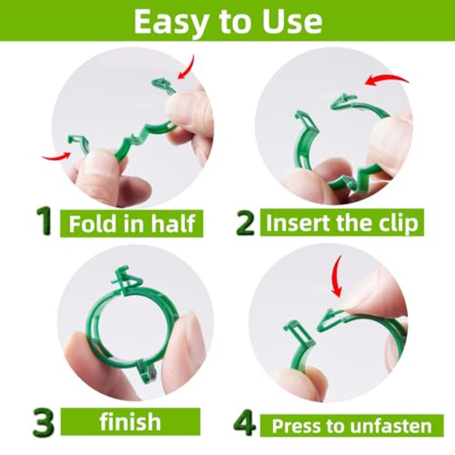 100 Pcs Plant Support Clips Pl - Vine Climbing Plastic 리뷰 및 가격