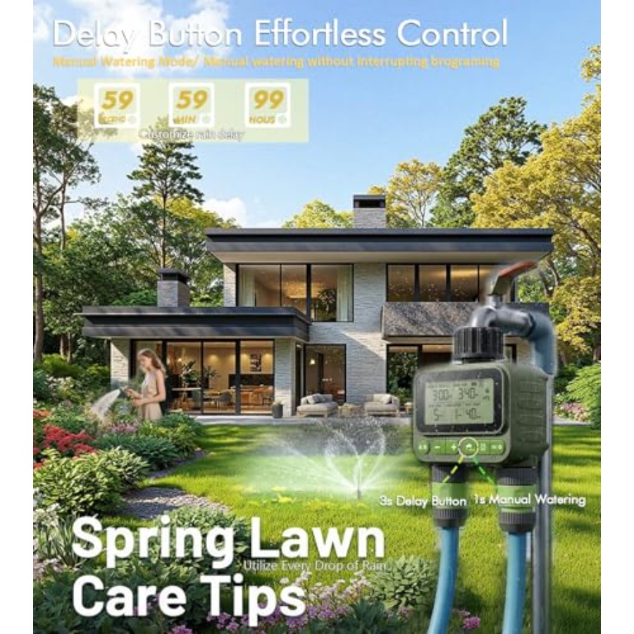Smart Sprinkler Timer for Lawn - Timer Dual Outlet 리뷰 및 가격