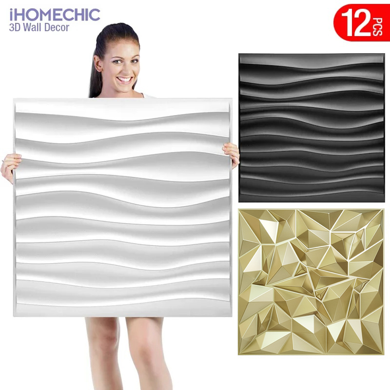 12pcs 50x50cm Champagne gold c - Pvc Panel Background 리뷰 및 가격