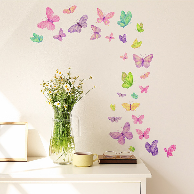 Romantic butterfly Wall Sticke - Pvc Panel Background 리뷰 및 가격