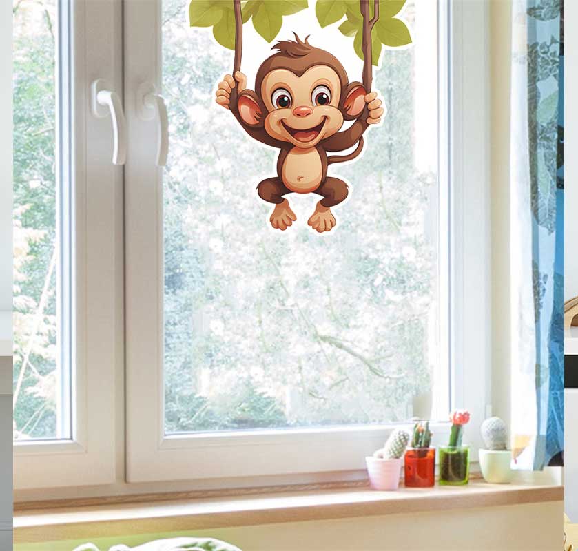Cute little monkey living room - Pvc Panel Background 리뷰 및 가격