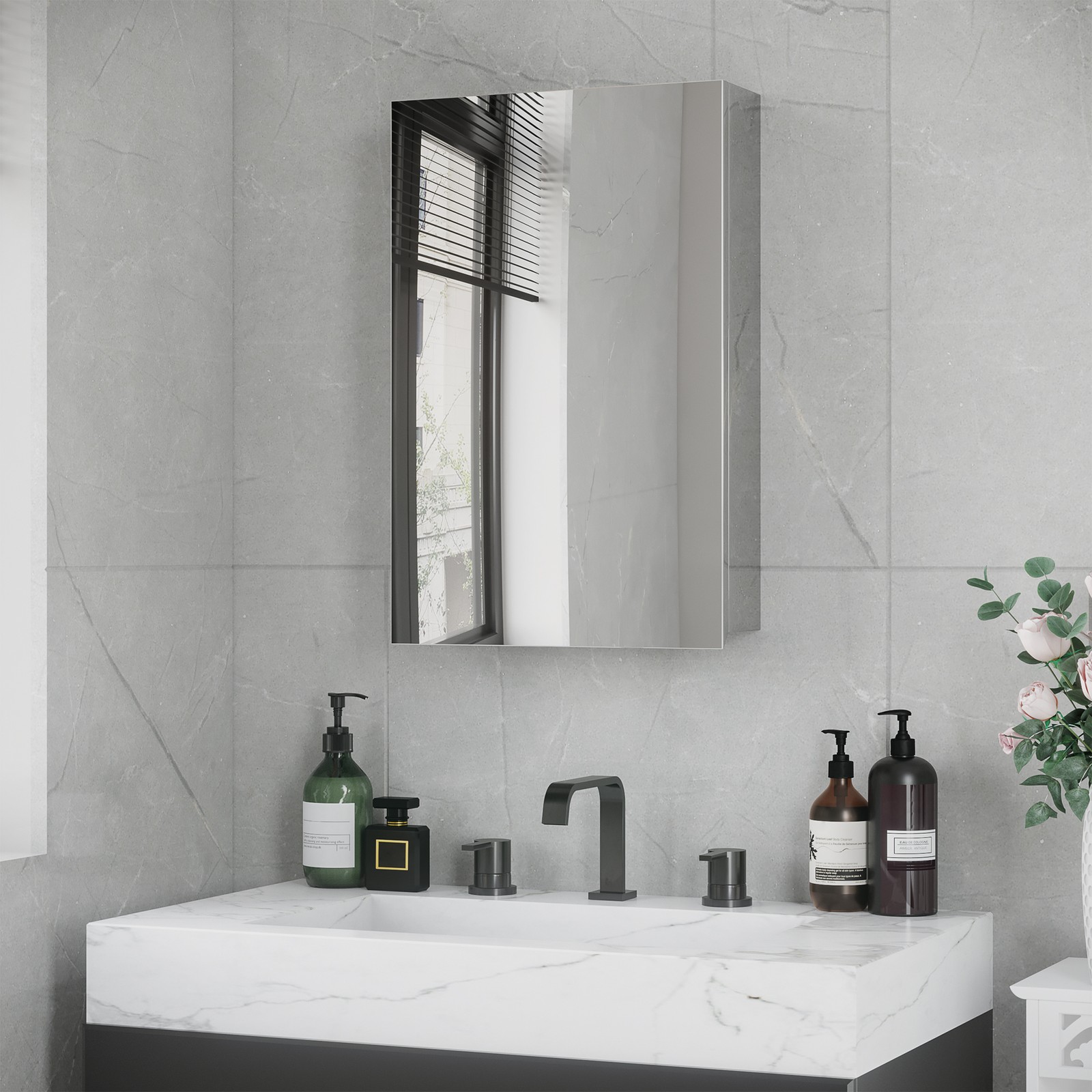 Bathroom Cabinet Wall Mounted  - Glass Door Hinge 리뷰 및 가격