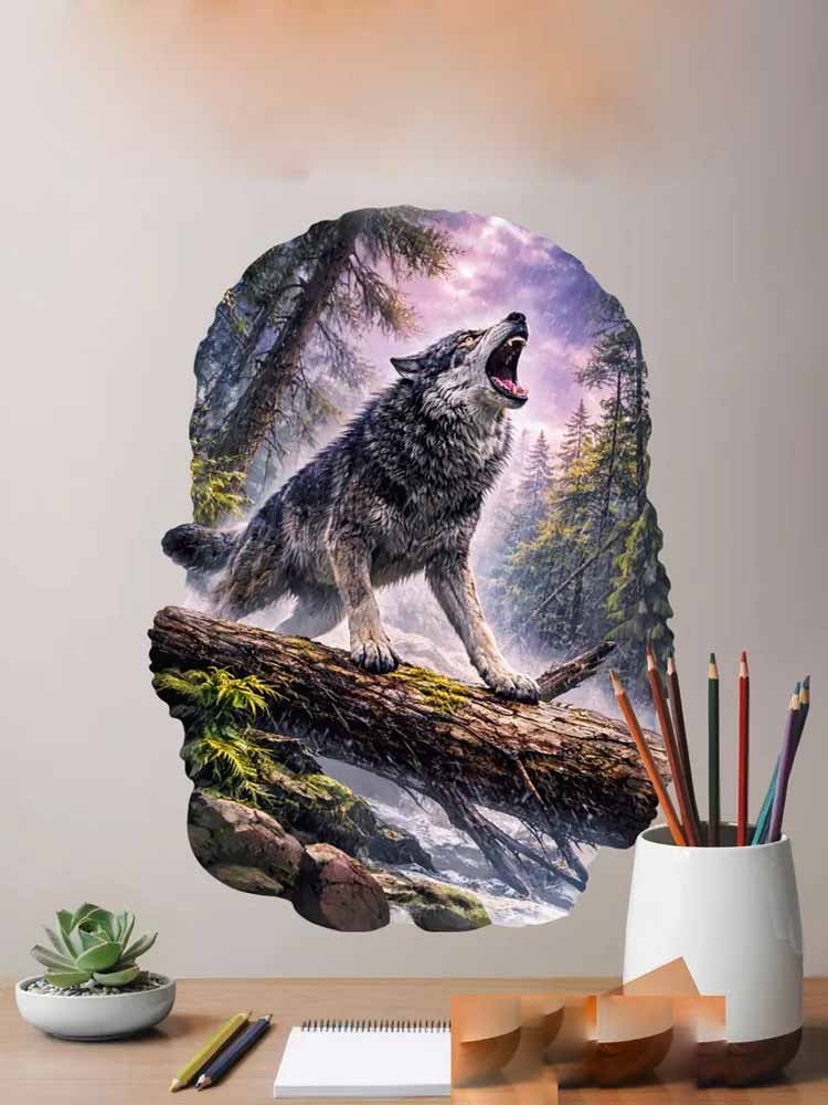 Wild Timberwolves Pattern Wall - Pvc Panel Background 리뷰 및 가격