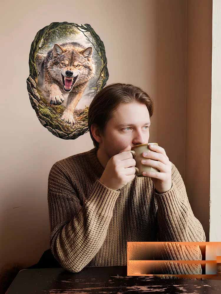 Wild Timberwolves Pattern Wall - Pvc Panel Background 리뷰 및 가격