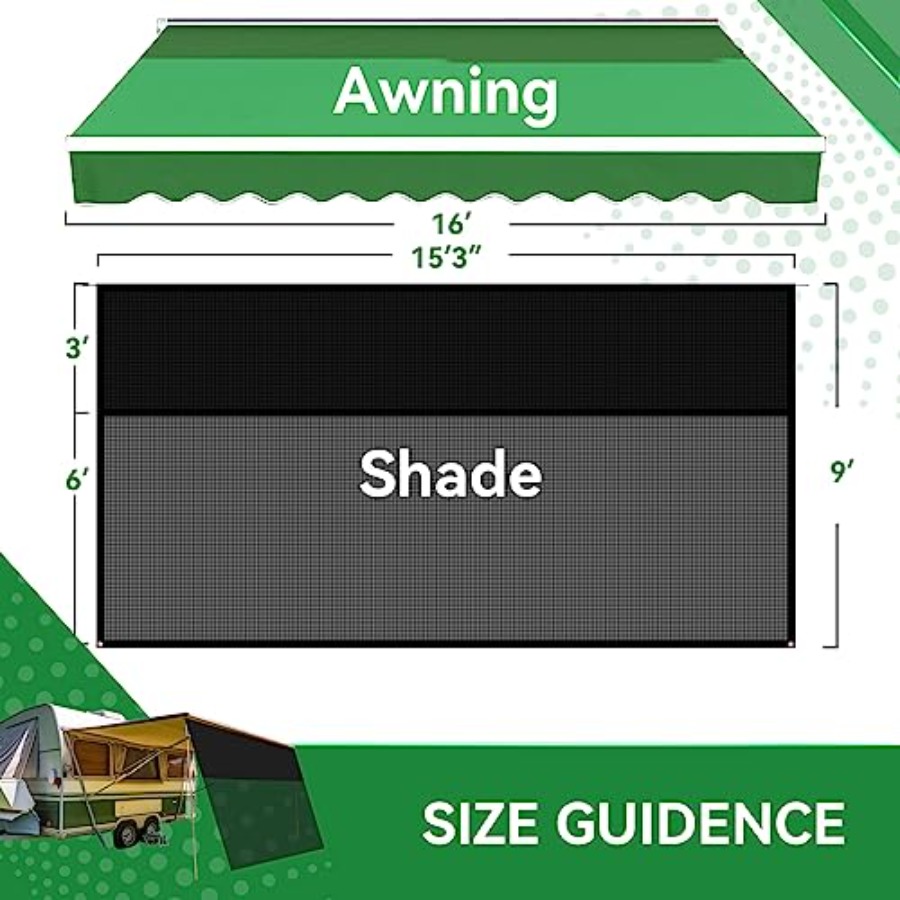 RV Awning Shade Screen 9' x 15 - Screen Top Mesh 리뷰 및 가격