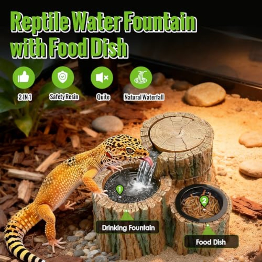 2 in 1 Reptile Water Fountain  - Water Dish Reptile 리뷰 및 가격