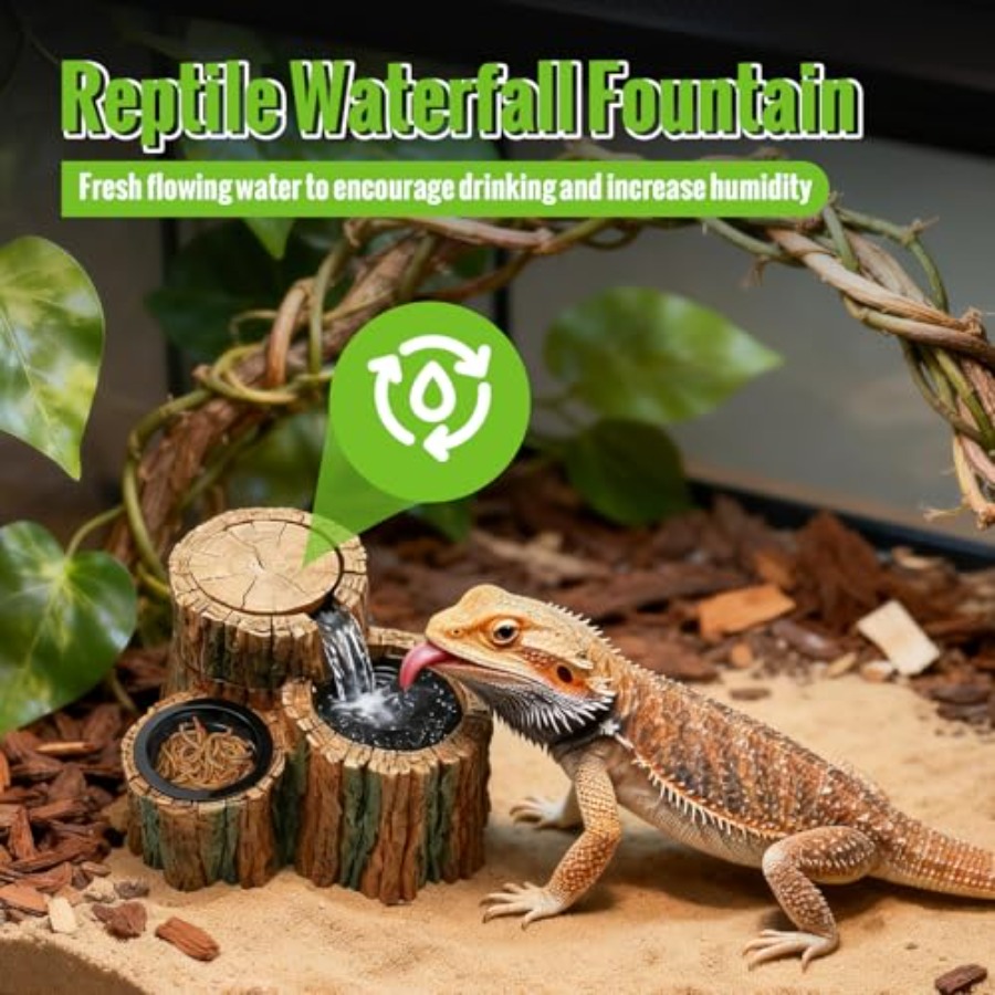 2 in 1 Reptile Water Fountain  - Water Dish Reptile 리뷰 및 가격
